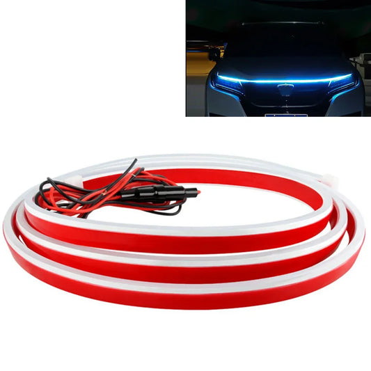 Scan Starting Led Car Hood Light Strip Decorative Lamp Flexible DRL Daytime Running Lights Auto Headlight Strips Car Assecories