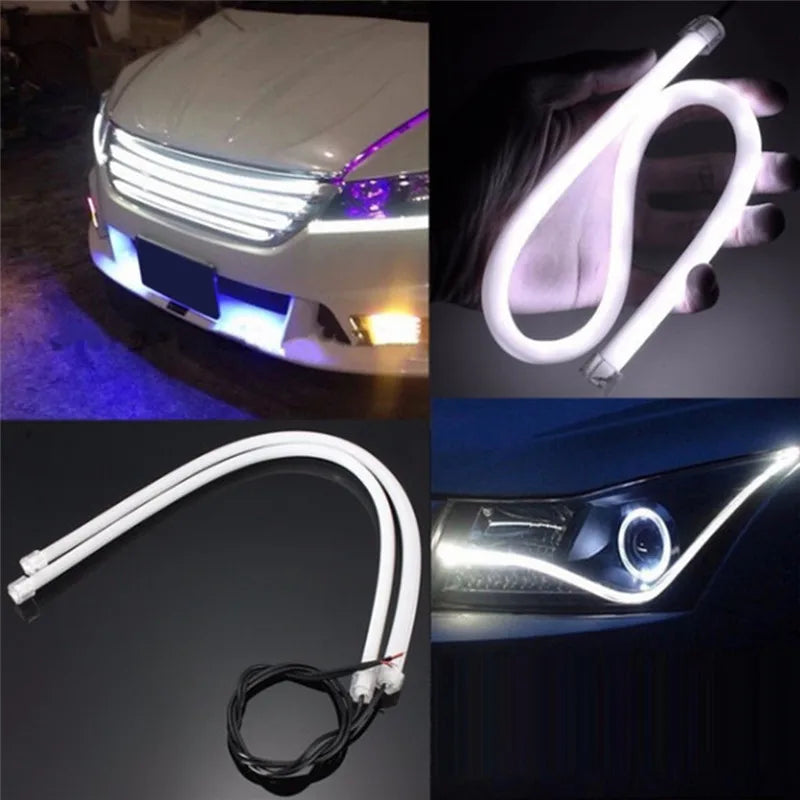 30CM DRL Flowing Car Led Light Bar Strip Car Running Angel Eyes Tube Strip Daytime Flexible