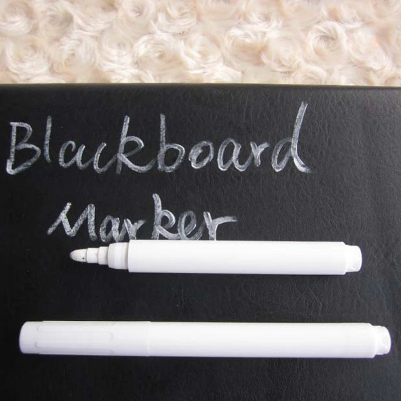 3/5/10/12Pcs/Set White Liquid Chalk Erasable Pen Marker For Glass Windows Electronic Blackboard Chalkboard Window White Pen