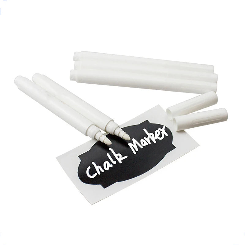 3/5/10/12Pcs/Set White Liquid Chalk Erasable Pen Marker For Glass Windows Electronic Blackboard Chalkboard Window White Pen