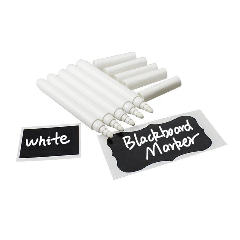 3/5/10/12Pcs/Set White Liquid Chalk Erasable Pen Marker For Glass Windows Electronic Blackboard Chalkboard Window White Pen