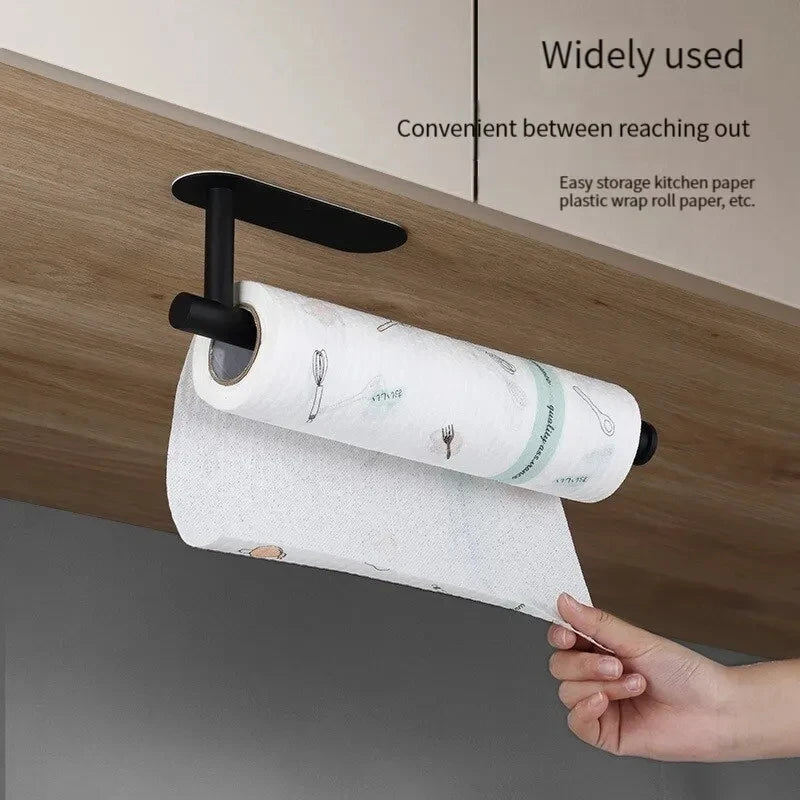 Paper Towel Holder, Multifunctional Storage Rack for Cling Film & Toilet Paper, Kitchen Bathroom