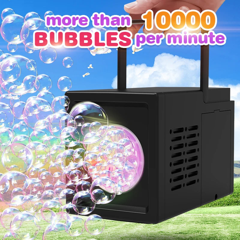 Hot selling 10 hole children's handheld outdoor electric bubble machine electric bubble gun toy without battery and bubble water