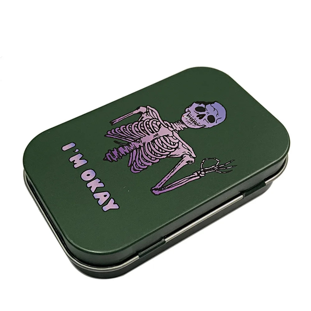 1 Pc Cigarette Case Rectangle Container Tinplate Box Tobacco Storage Smoking Accessories Jewelry Candy Coin Key Organizer