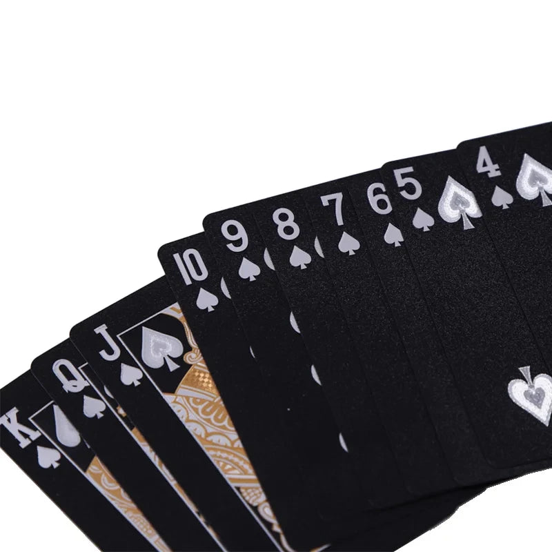 Color Black Gold Playing Card Game Card Group Waterproof Poker Suit Magic Dmagic Package Board Game Gift Collection