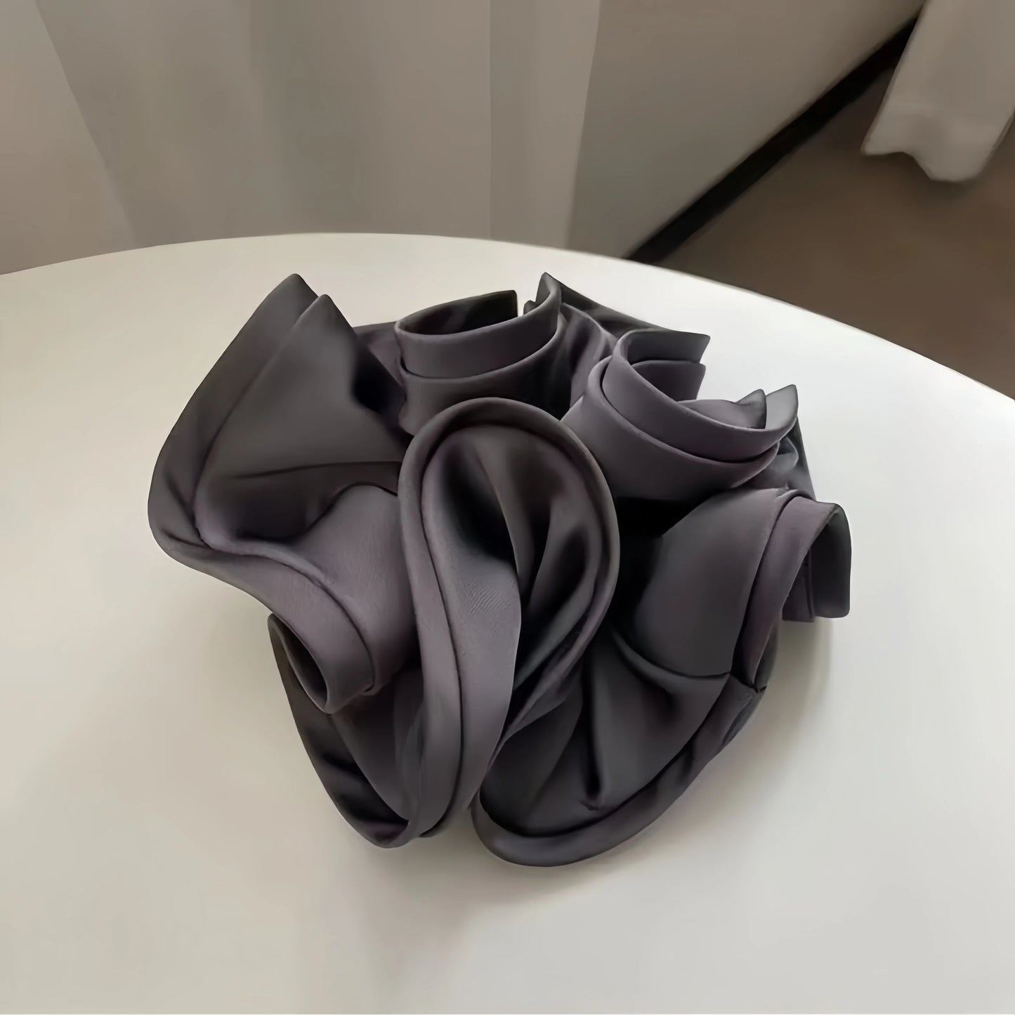 Big Hair Tie Ribbon Scrunchies Satin Elastic Hair Band Bow Women Simple Temperament New Style  Ponytail Hair Accessories