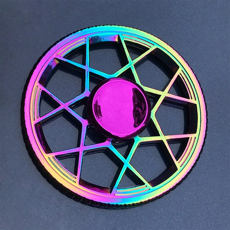 New Metal Rainbow Fidget Spinner Gradient Color R188 Mute Bearing EDC Hand Spinner Fingertip Gyro Anti-Anxiety Kids Adult Toys