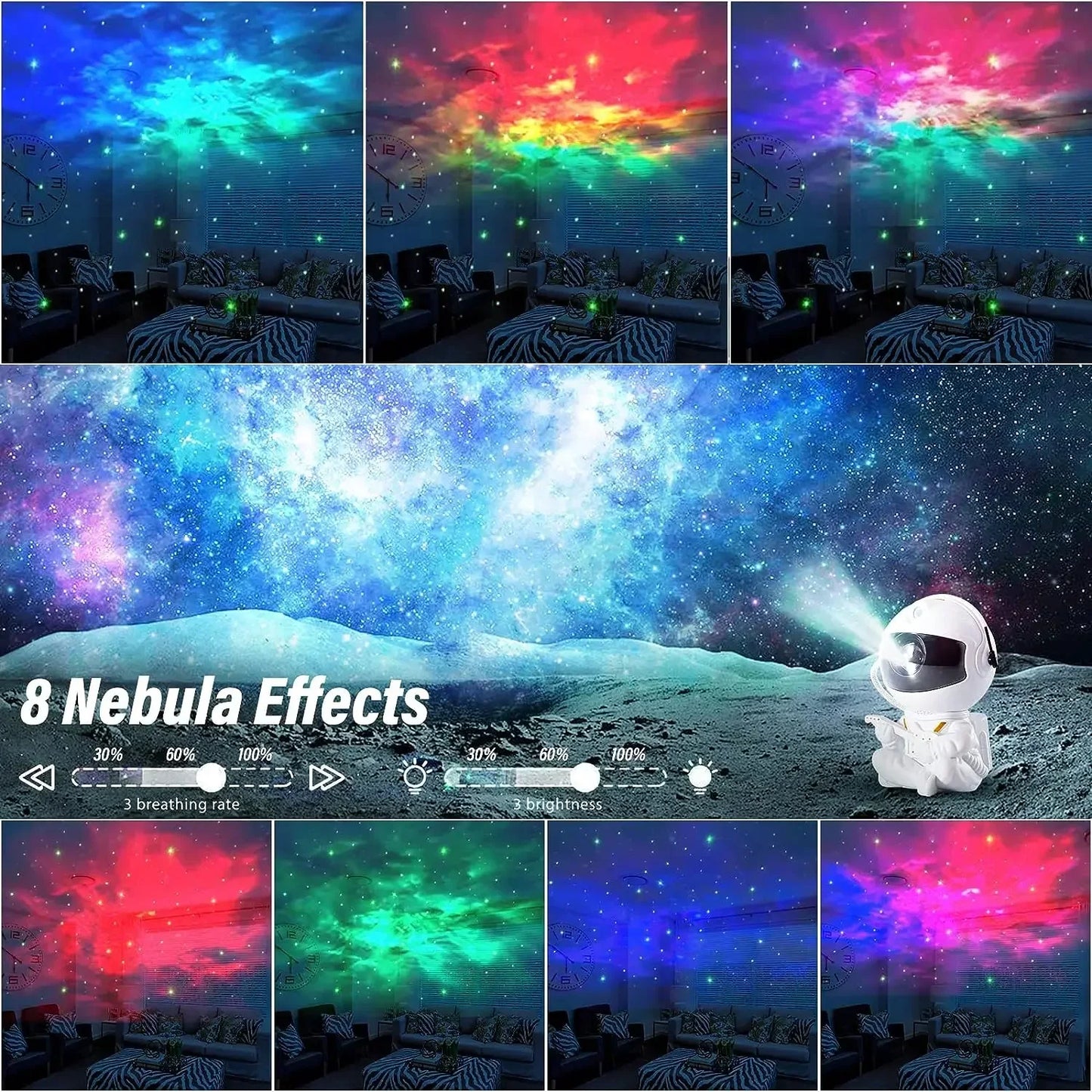 Galaxy Star Astronaut Projector Light Starry Sky Porjectors Lamp Decoration Bedroom Room Nebula LED Night Light Children Gifts