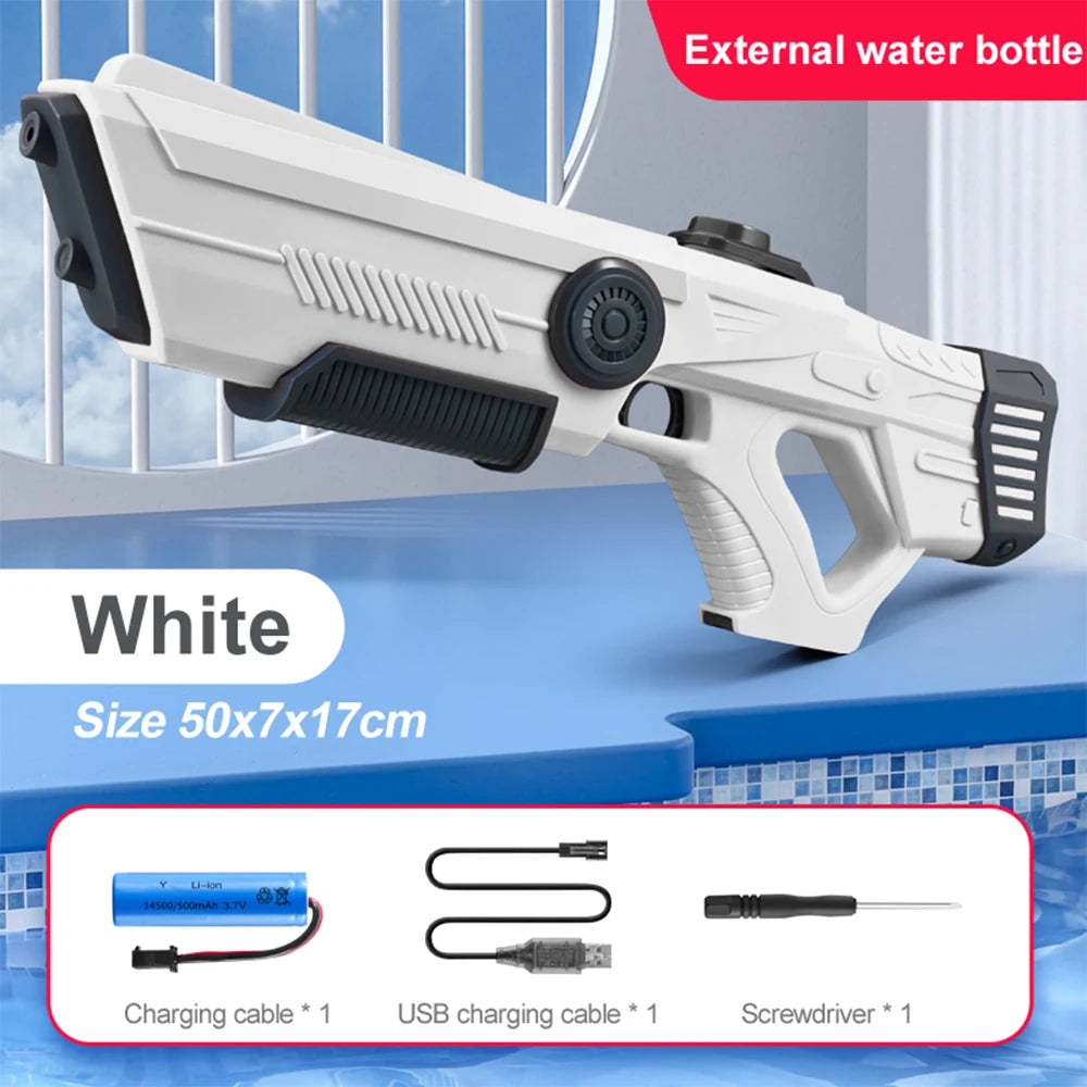 Y1 10m Range Electric Water Gun for Children and Adults Supports Automatic Water Absorption and External Water Bottle Summer Toy