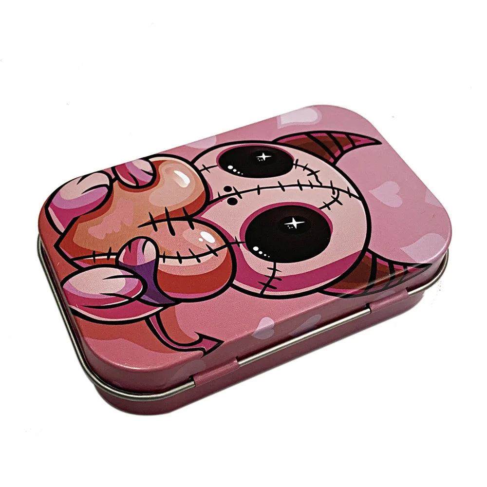 1 Pc Cigarette Case Rectangle Container Tinplate Box Tobacco Storage Smoking Accessories Jewelry Candy Coin Key Organizer