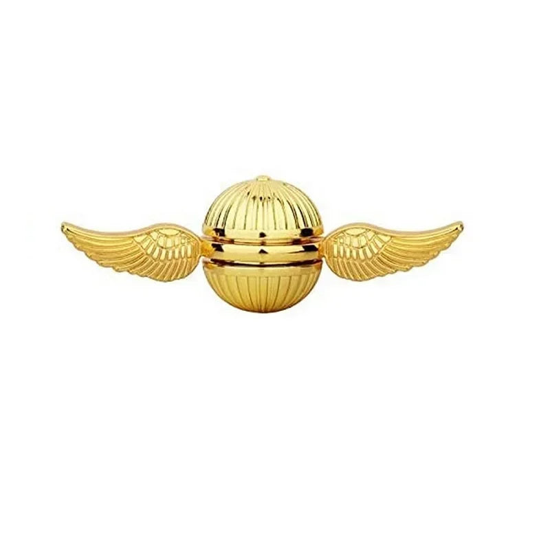 Golden Snitch Fidget Fingertip Gyro Magic Toys with Wings Relief Stress Metal Fidget Spinners Cupid Hand Spinners Rainbow