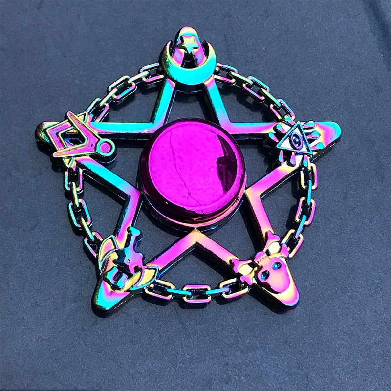 New Metal Rainbow Fidget Spinner Gradient Color R188 Mute Bearing EDC Hand Spinner Fingertip Gyro Anti-Anxiety Kids Adult Toys