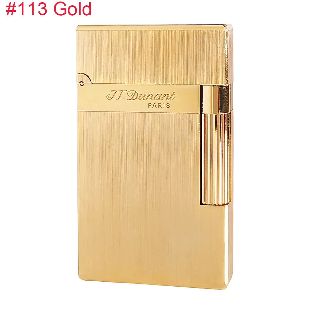 2025 Original JT. Dunant Cigarette Gas Ligne2 Lighter Metal Wiredrawing Tobacco Smoking Tools Father Man Luxury Gift