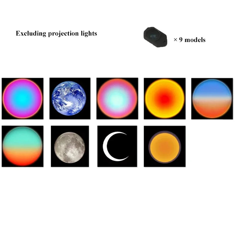 Fantasy Moon Wall Projection Lamp Galaxy Light Background Projector Night Light Photo Prop Lights Party Decoration Bedroom Decor