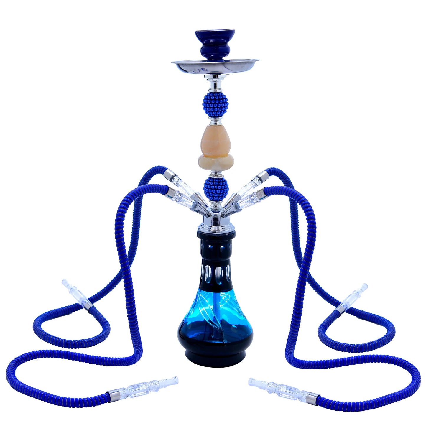 DEJAYA Shisha Pipe Set with 4 Hoses Glass Hookah Pipe Narguile Completo Chicha Cachimba Hooka Smoking Accessories Club Party New