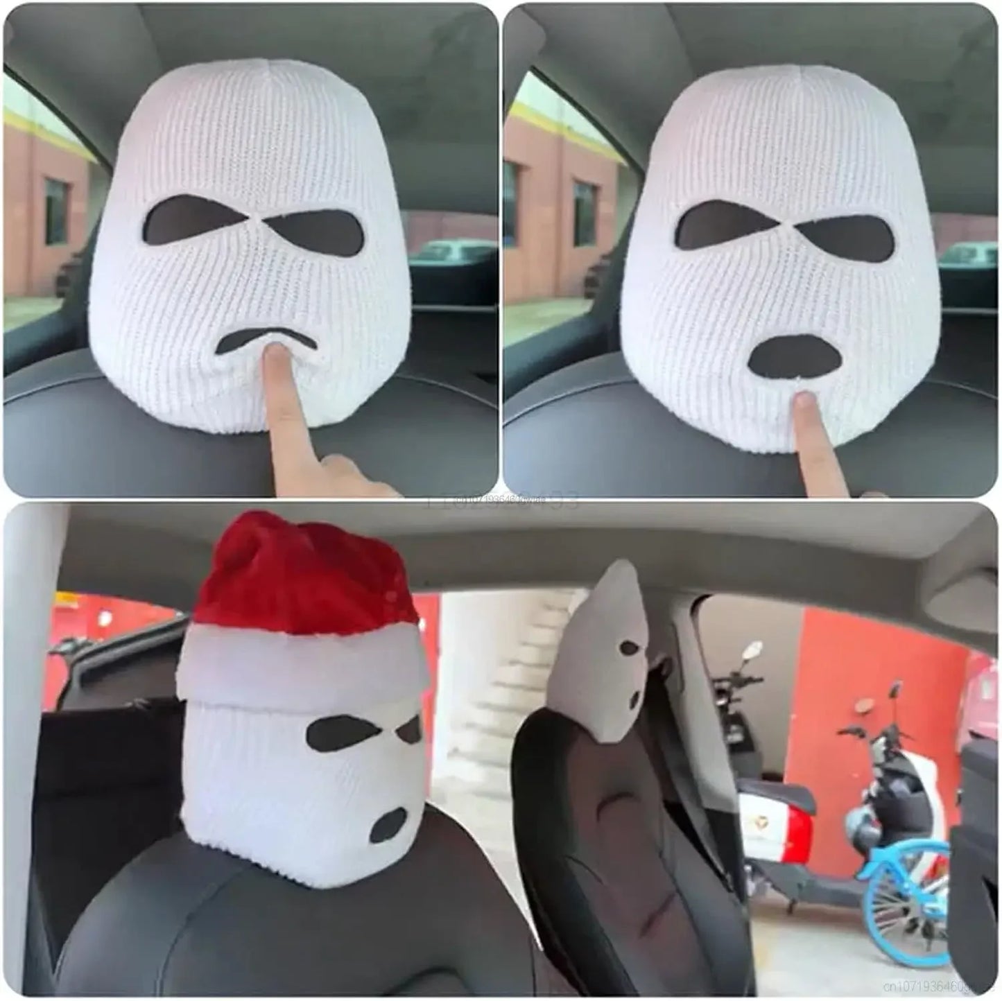 Universal Fit Chemical Fiber Cotton Car Headrest Pillow Cover - Funny Comfortable & Easy-Care Seat Decor Accessories amagi