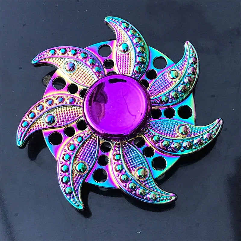 New Metal Rainbow Fidget Spinner Gradient Color R188 Mute Bearing EDC Hand Spinner Fingertip Gyro Anti-Anxiety Kids Adult Toys