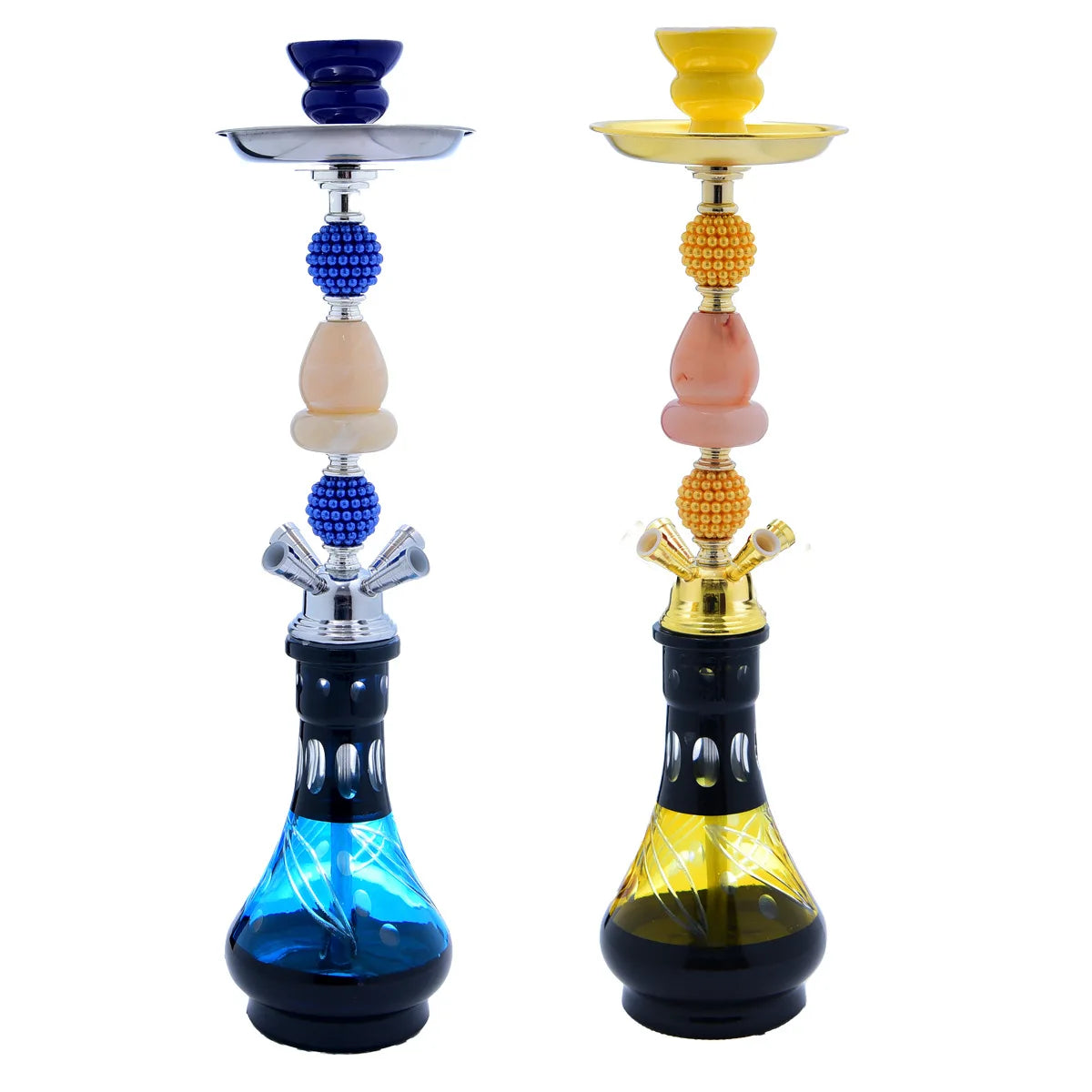 DEJAYA Shisha Pipe Set with 4 Hoses Glass Hookah Pipe Narguile Completo Chicha Cachimba Hooka Smoking Accessories Club Party New