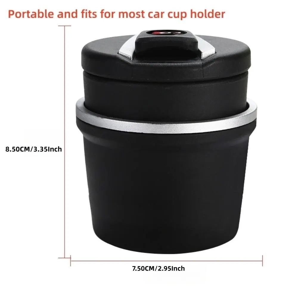 1PC Portable LED Smoke Car Ashtray Cigarette Ash Holder Creative Cup Automatic Light Indicator Ashtray Car Cup Holder Accessory