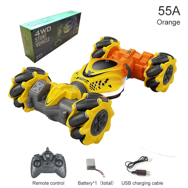 4WD RC Car Toy 2.4G Radio Remote Control Cars RC Watch Gesture Sensor Rotation Twist Stunt Drift Vehicle Toy for CHildren Kids