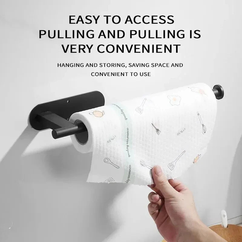 Paper Towel Holder, Multifunctional Storage Rack for Cling Film & Toilet Paper, Kitchen Bathroom