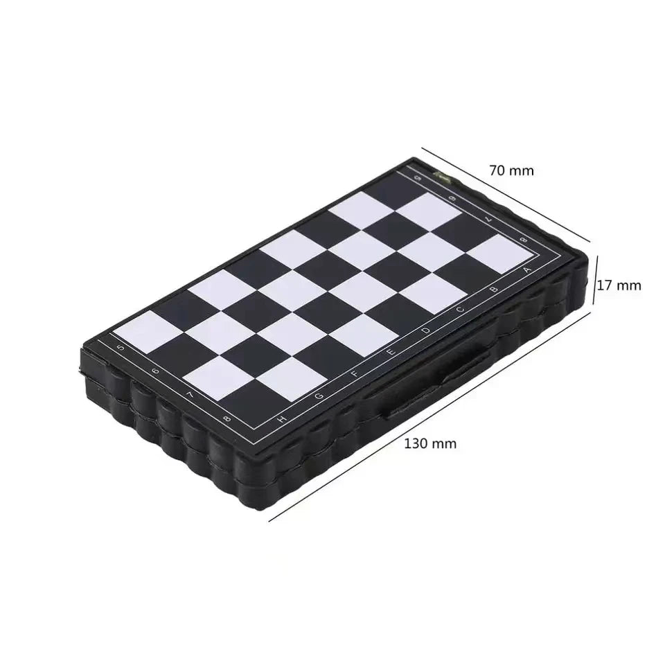 Mini Magnetic  Chess Set  Folding Magnetic Plastic Chessboard Board Game Portable Kid Toy Portable Outdoor