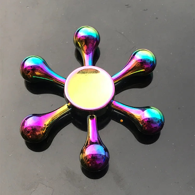 New Metal Rainbow Fidget Spinner Gradient Color R188 Mute Bearing EDC Hand Spinner Fingertip Gyro Anti-Anxiety Kids Adult Toys