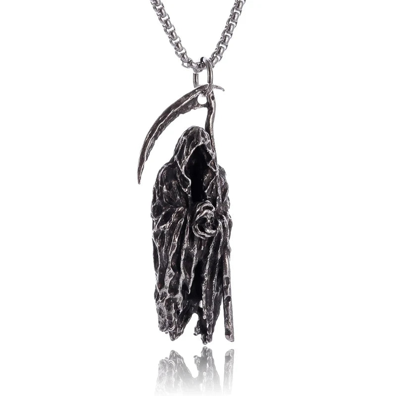 Retro Gothic Mystical Angel Wings Pendant Necklace for Men Women Punk Hip Hop Fashion Jewelry Gift