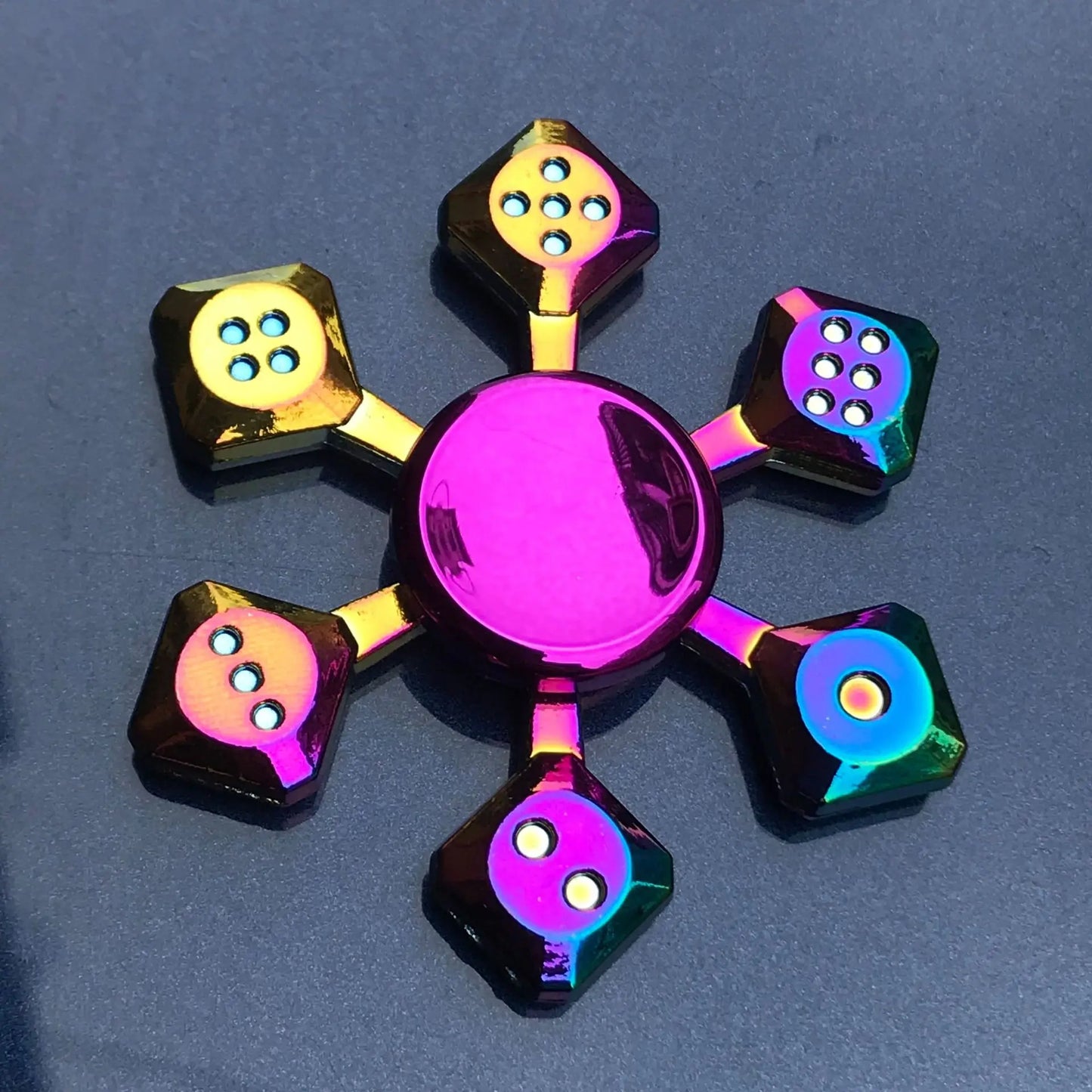 New Metal Rainbow Fidget Spinner Gradient Color R188 Mute Bearing EDC Hand Spinner Fingertip Gyro Anti-Anxiety Kids Adult Toys