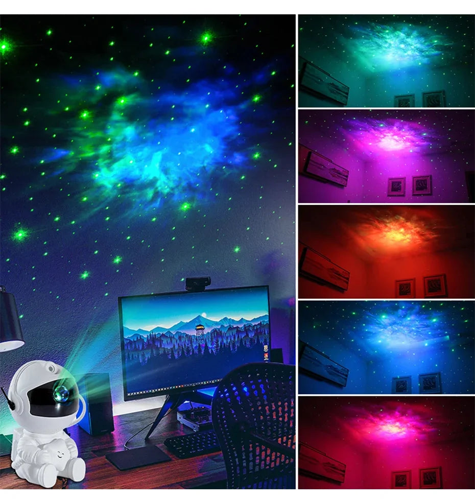 Galaxy Star Astronaut Projector Light Starry Sky Porjectors Lamp Decoration Bedroom Room Nebula LED Night Light Children Gifts