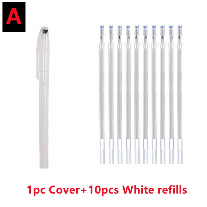 New 10PCS/Set Heat Erasable Magic Marker Pen Temperature Disappearing Fabric Pens Line Marking DIY Craft Sewing Accessories 2023