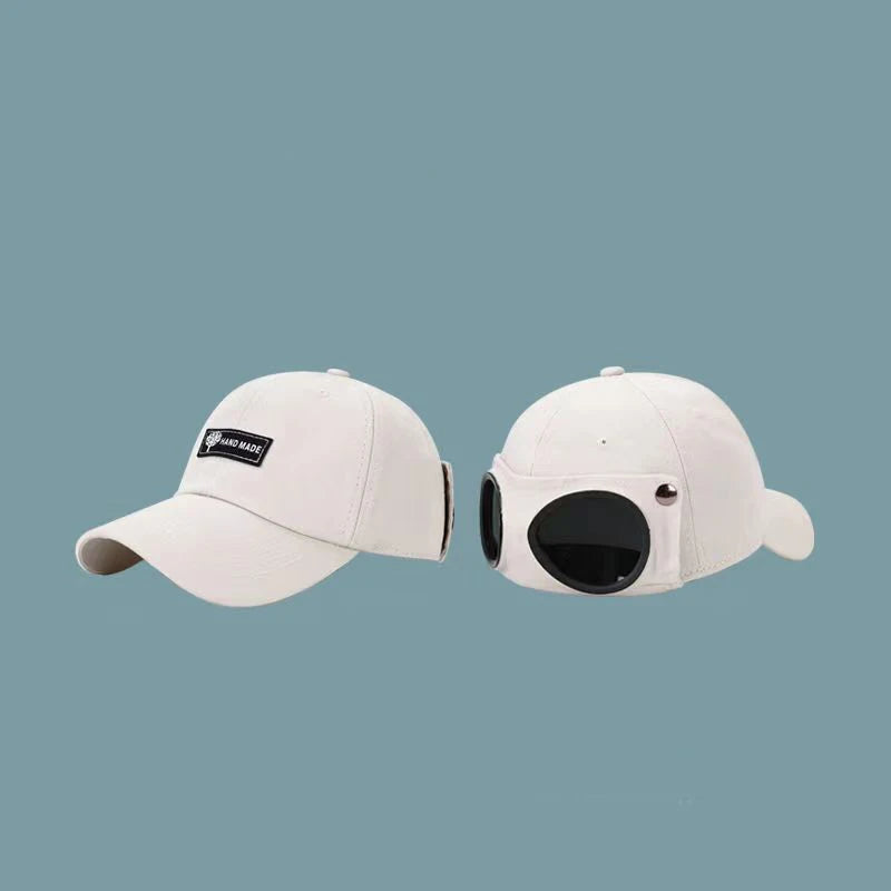 2024 New Fashion Aviator Hat Summer Personality Glasses Baseball Cap Female Unisex Sunglasses Male Cap Baseballcap Boys Cap