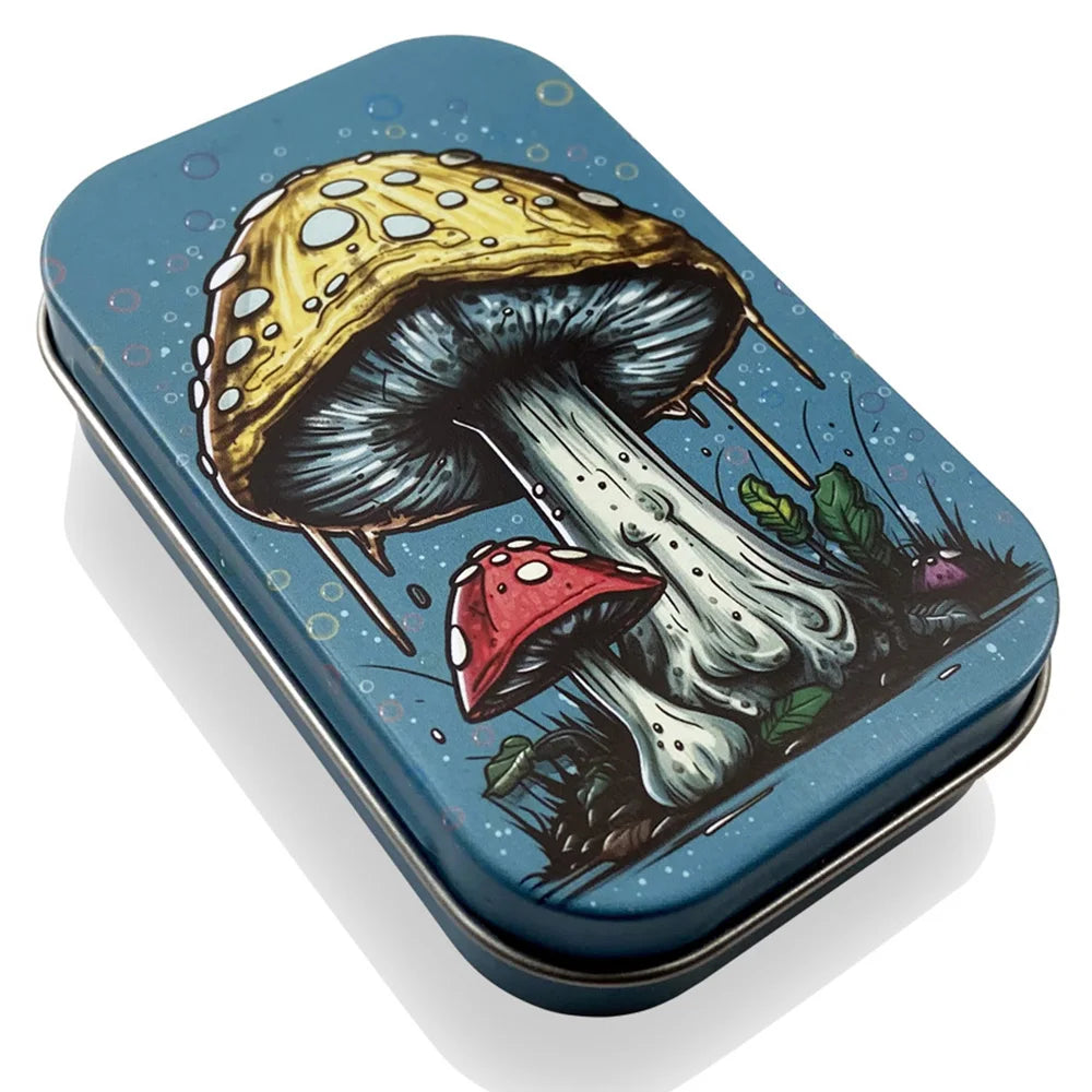 Flip Cap Cigarette Case Rectangle Container Tinplate Box Tobacco Storage Smoking Accessories Jewelry Candy Coin Key Organizer