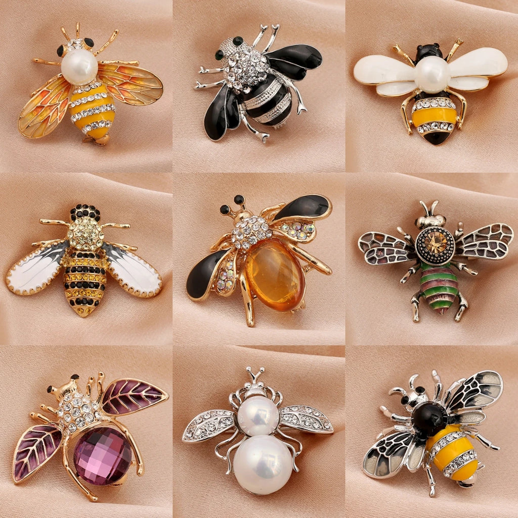 Pearl Bee Brooch Pin – Zinc Alloy Fashion Brooch for Women | Light Luxury Jewellery