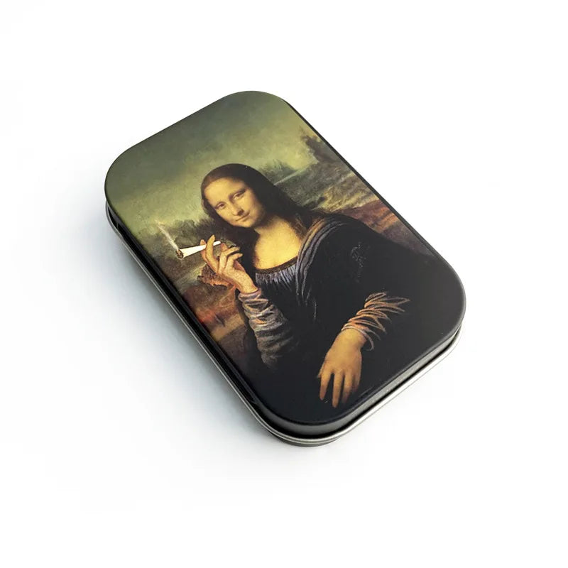 1 Pc Cigarette Case Rectangle Container Tinplate Box Tobacco Storage Smoking Accessories Jewelry Candy Coin Key Organizer