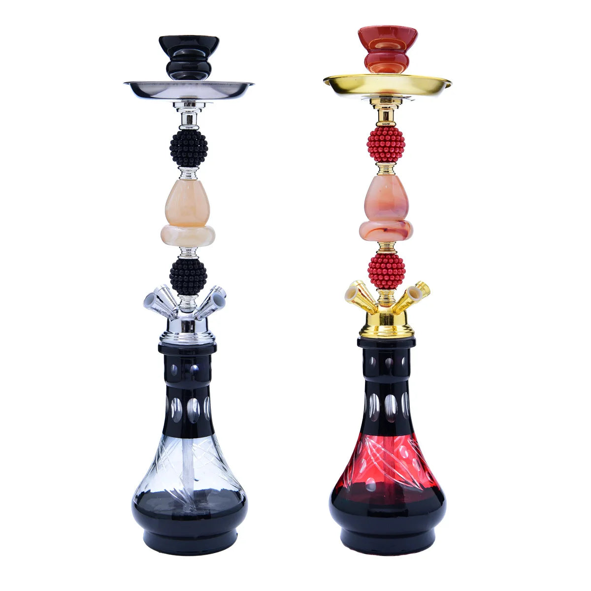 DEJAYA Shisha Pipe Set with 4 Hoses Glass Hookah Pipe Narguile Completo Chicha Cachimba Hooka Smoking Accessories Club Party New