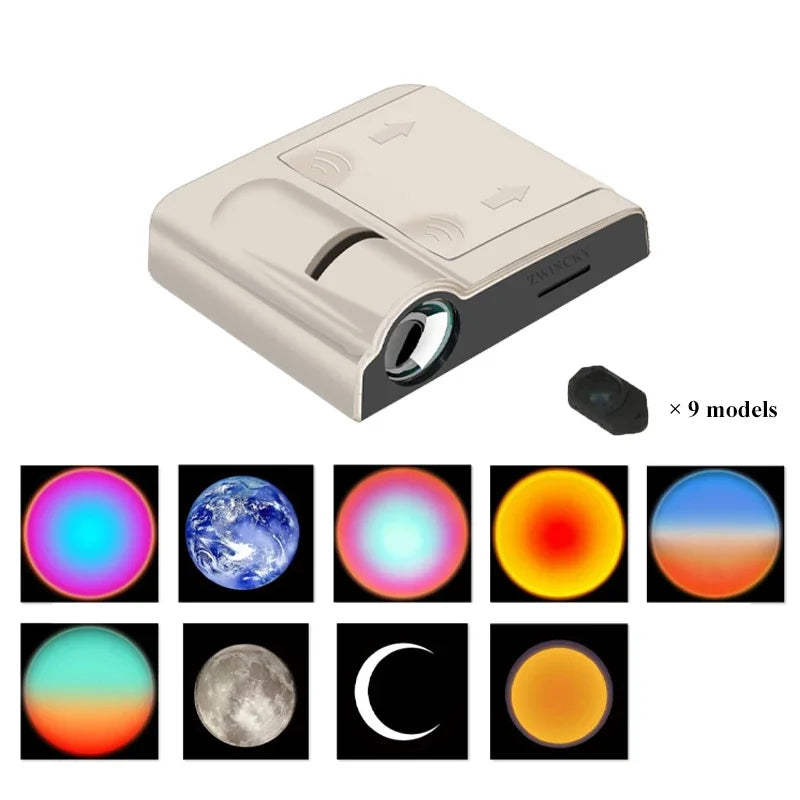 Fantasy Moon Wall Projection Lamp Galaxy Light Background Projector Night Light Photo Prop Lights Party Decoration Bedroom Decor