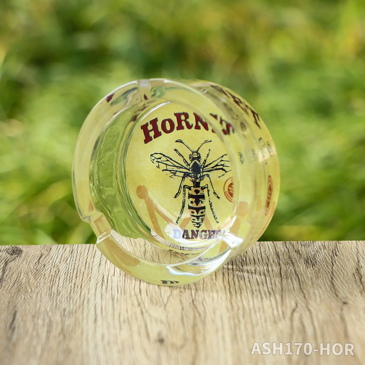 1PCS 85MM Round glass ashtray Hotle Home Livingroom decoration Cartoon pattern Smoking accessories