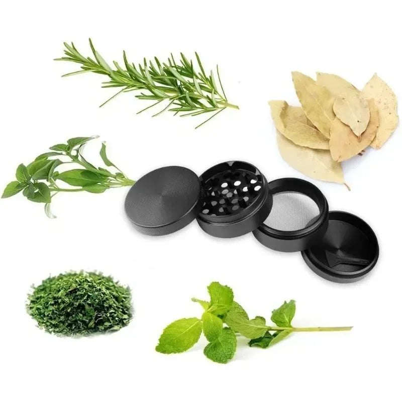 1.6/2inch Metal Herb Grinder 4-Layers Spice Nut Crusher Mortar Mill Grass Raw Tobacco Grinder Smoking Accessories Kitchen Tool