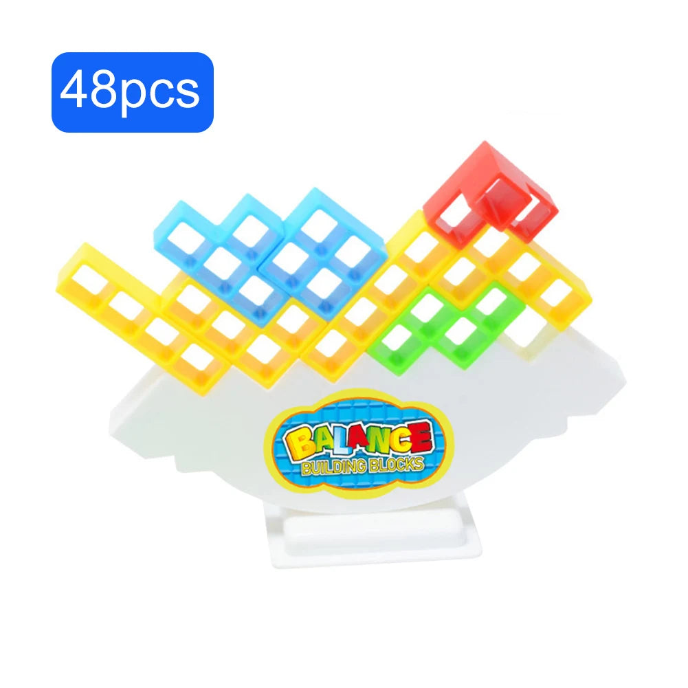 16-64PCS Building Block Brick Toy Balance Stacked Tetra Tower Game Swing High Russian Building Blocks Kid Desktop Party Toys