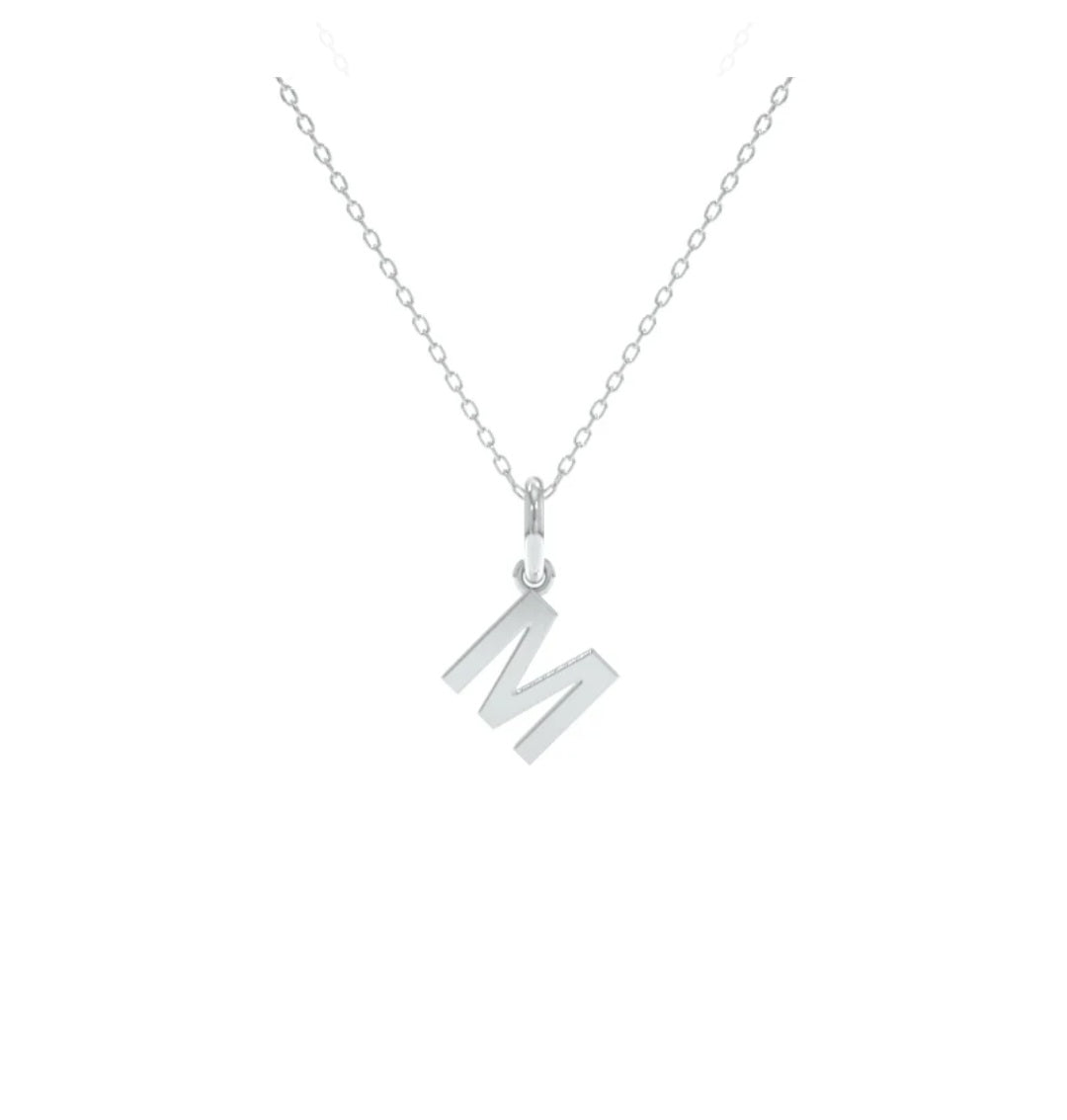 Real Solid Platinum Initial Necklace – Authentic & Rare