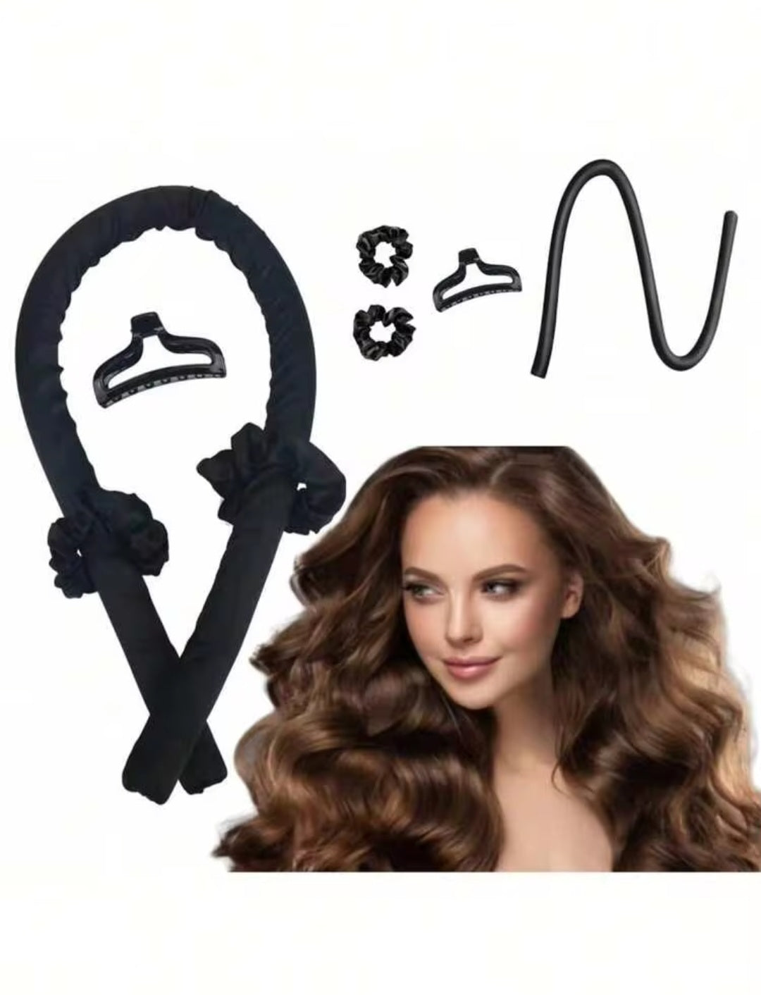 12-Piece Heatless Hair Curling Set – Overnight Curl Kit for All Hair Types | No Heat Damage