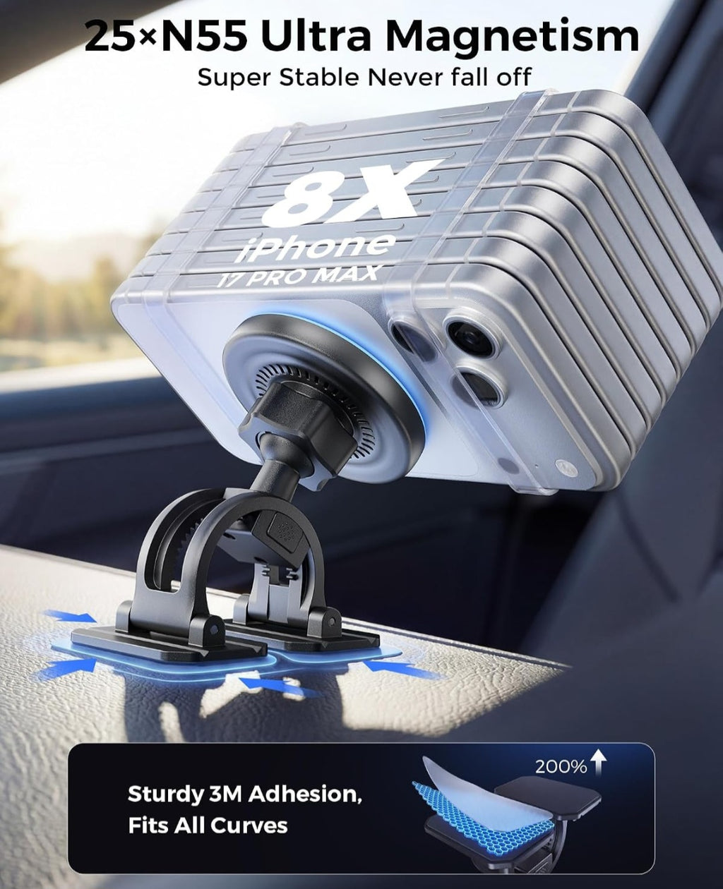 Magnetic Wireless car phone mount