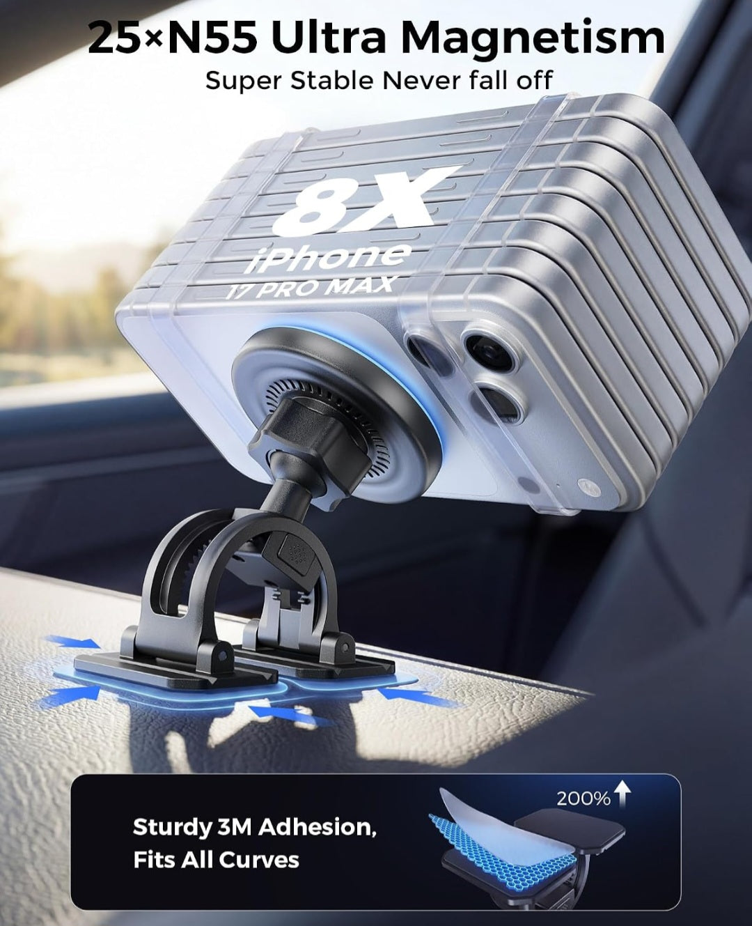 Magnetic Wireless car phone mount