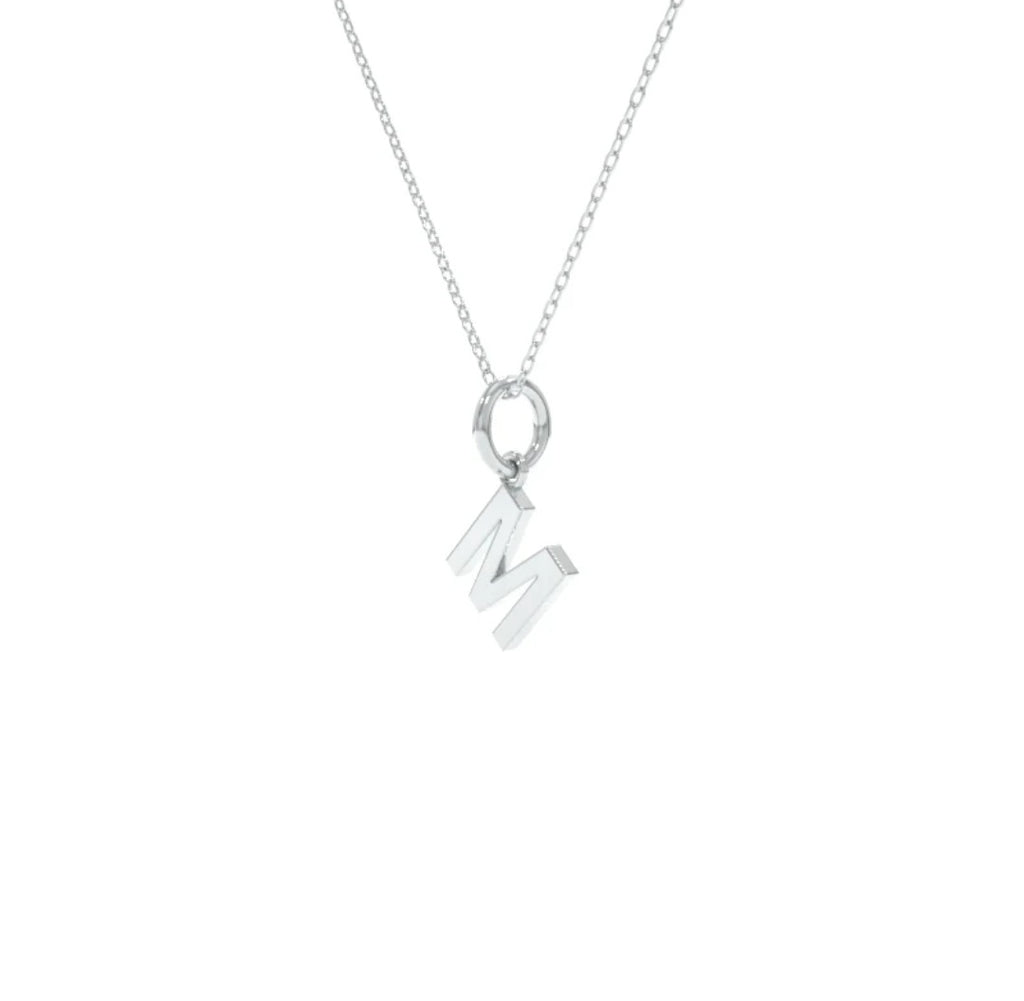 Real Solid Platinum Initial Necklace – Authentic & Rare
