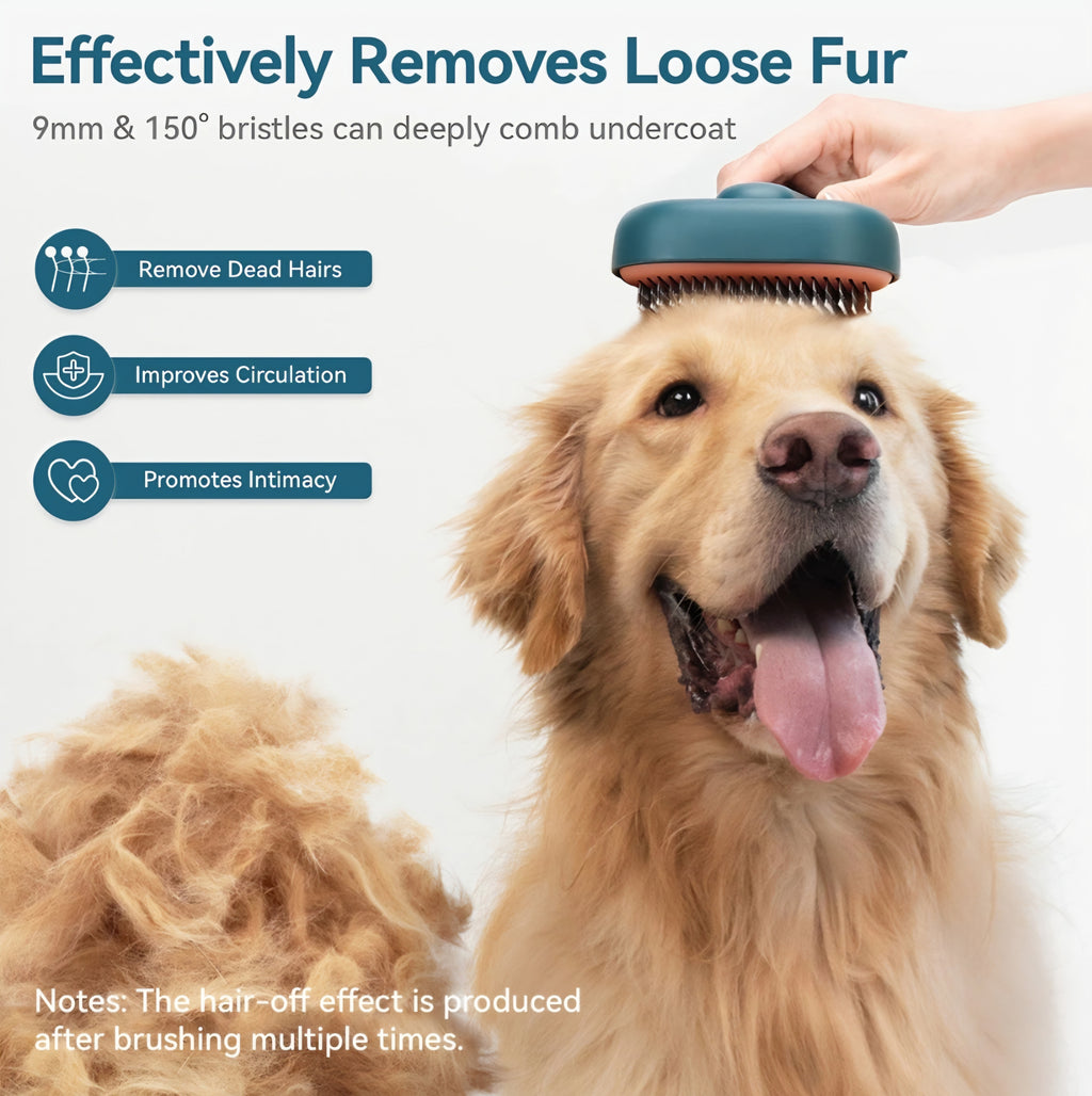 Universal pet grooming brush