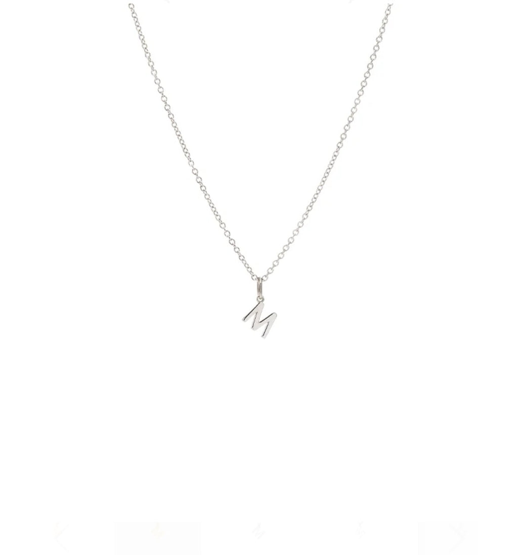 Real Solid Platinum Initial Necklace – Authentic & Rare
