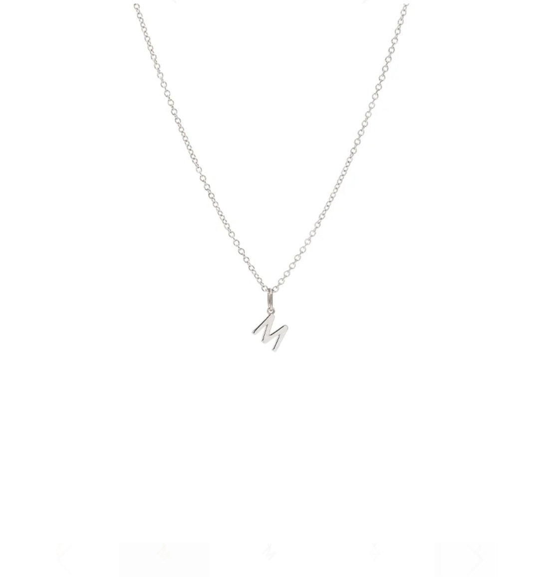 Real Solid Platinum Initial Necklace – Authentic & Rare