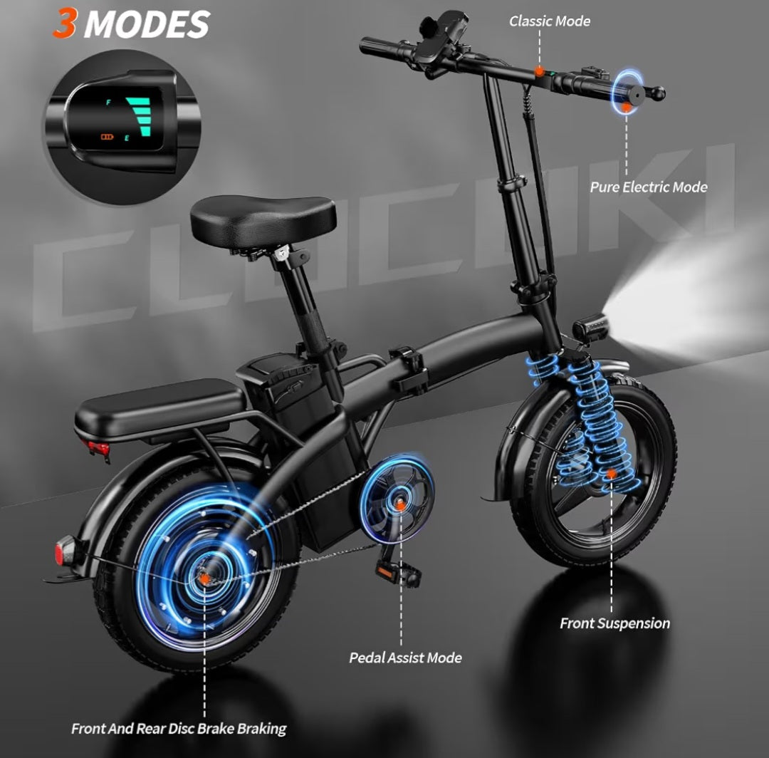 Folding Electric Bike with Removable Battery (E-Bike)