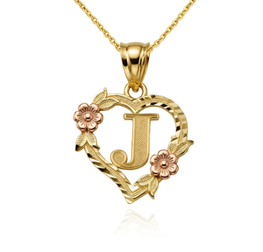 Real Solid Gold Initial Necklace – 10K & 14K Available